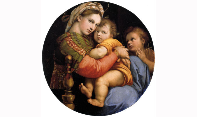 Originale del dipinto "Madonna della seggiola"