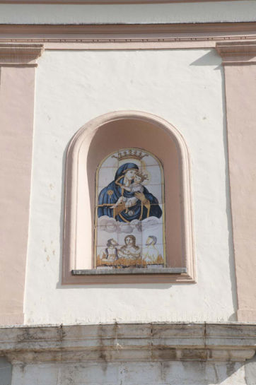 Dipinto con la Madonna del Carmelo di Autore sconosciuto