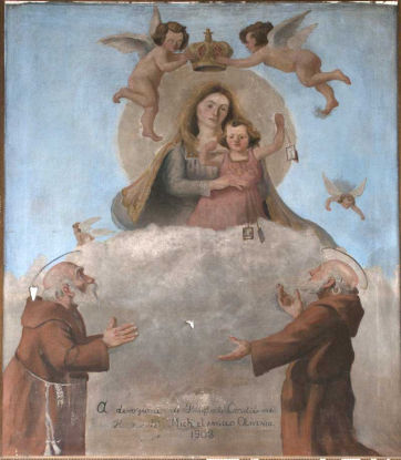 Dipinto con la Madonna del Carmelo di Oliverio Michelangelo