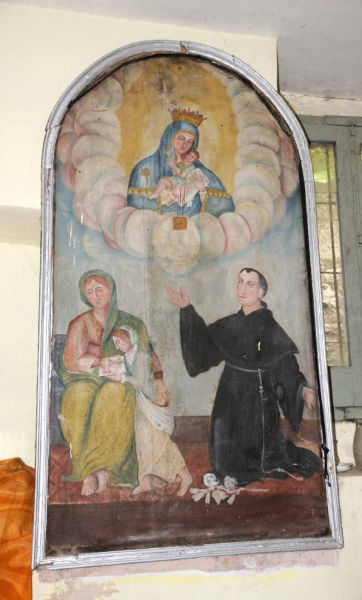 Dipinto Madonna del Carmelo e Santi di Autore sconosciuto