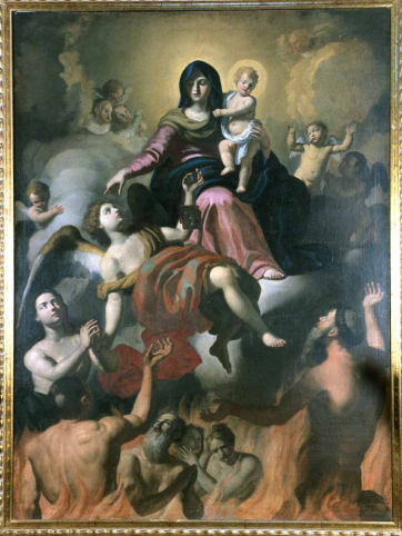 Dipinto della Madonna con Gesù Bambino di Autore sconosciuto
