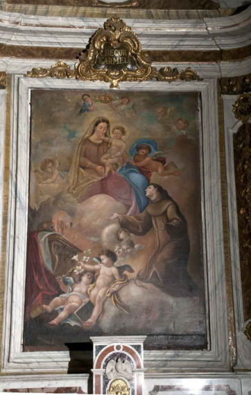 Dipinto della Madonna del Carmelo di Autore sconosciuto