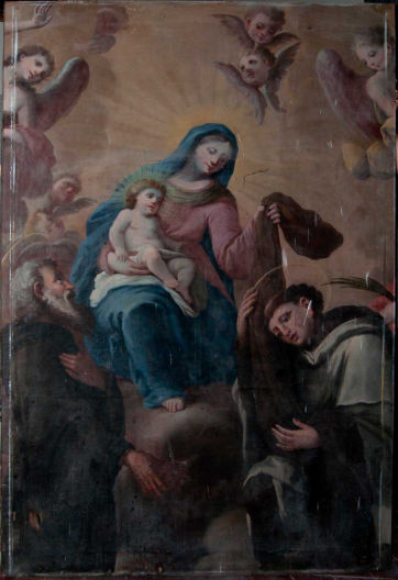 Madonna del Carmelo e due Santi