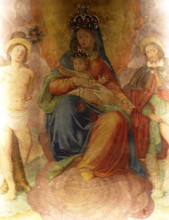 Particolare del dipinto Madonna del Carmine