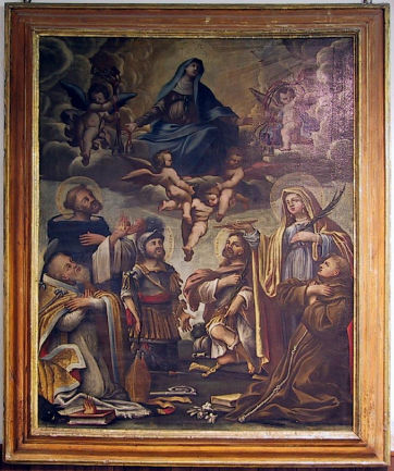 Madonna del Carmine e Santi di Autore sconosciuto