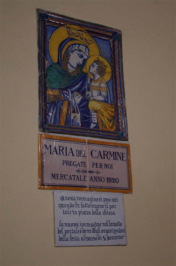 Maria del Carmine in maiolica del 1920