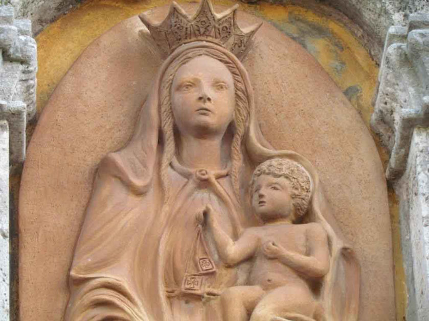 Particolare della Madonna del Carmelo