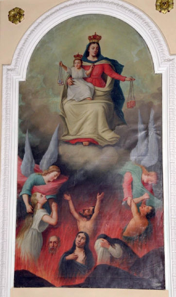 Madonna del Carmelo e Anime Purganti di Autore sconosciuto