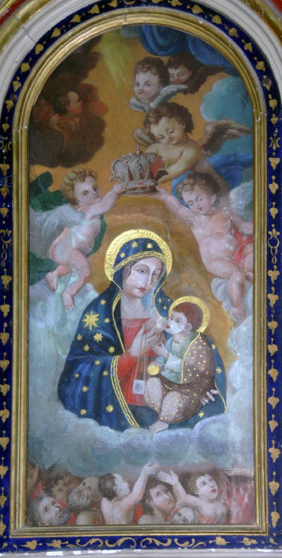 Dipinto murale Madonna del Carmelo