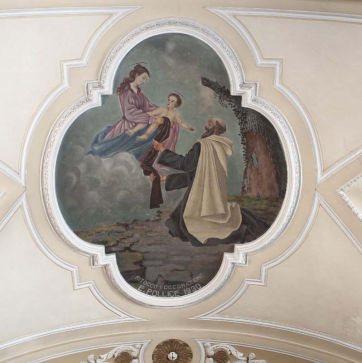 Madonna del Carmelo e San Simone Stock 