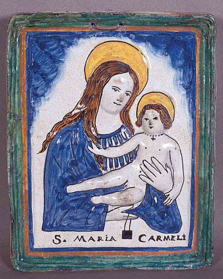 Targa bassorilievo Madonna del Carmelo