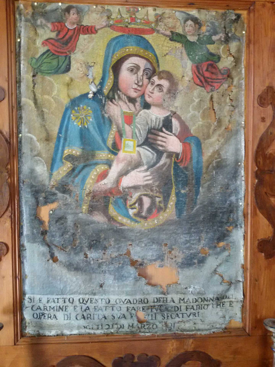 Quadro Madonna del Carmine