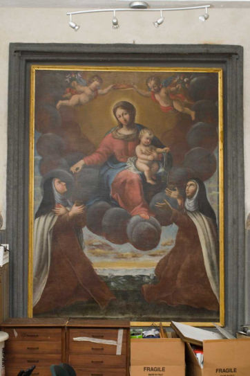 Madonna del Carmelo incoronata da cherubi