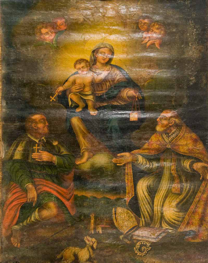 Stendardo della Madonna del Carmelo tra Santi