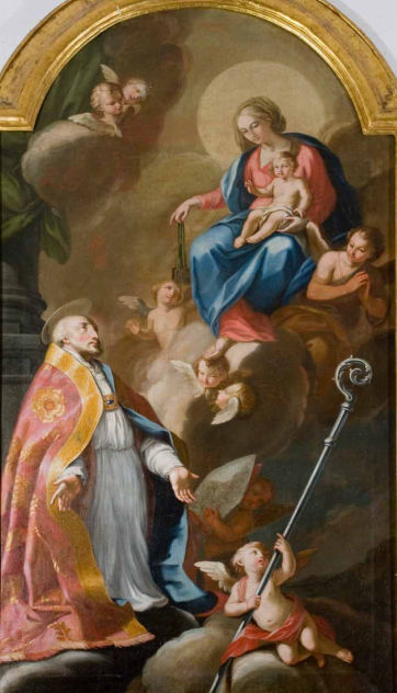 Madonna del Carmelo con San Colombano