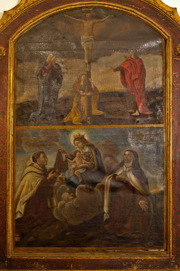 Crocifissione e Madonna del Carmelo di Autore sconosciuto