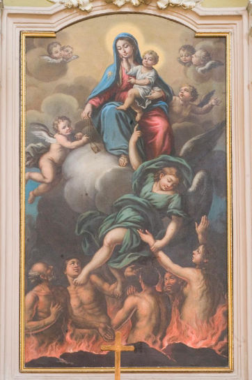 Madonna del Carmelo e Anime Sante di Autore sconosciuto