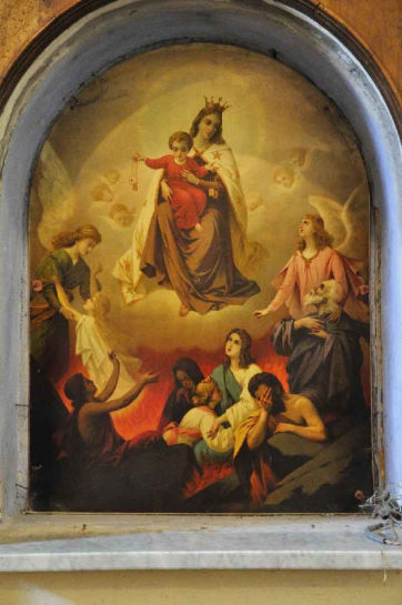 Madonna del Carmelo e anime di Autore sconosciuto