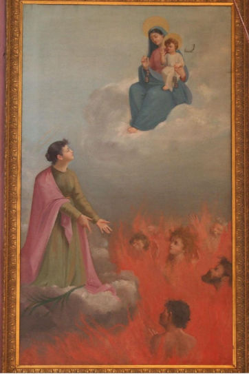 Madonna del Carmelo e anime purganti di Sidoli Francesco