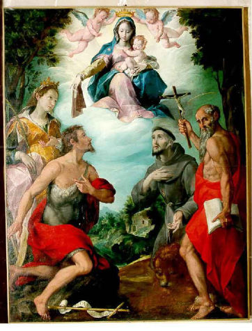 Madonna con Gesù Bambino e Santi di Modigliani G.F.