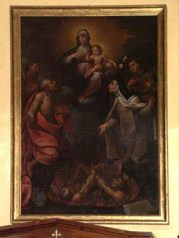 Madonna con Santi e anime purganti di Autore sconosciuto