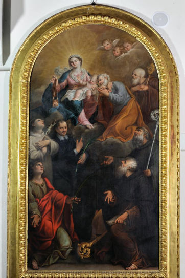 Madonna del Carmelo con Santi e Beati di Autore sconosciuto