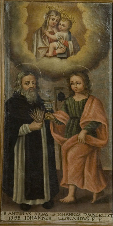 Madonna del Carmelo con Sant'Antonio Abate e San Giovanni di Autore sconosciuto