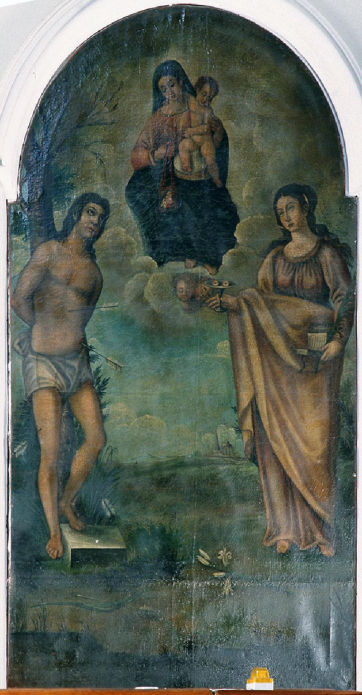 Madonna del Carmine con i Santi Sebastiano e Lucia di Autore sconosciuto