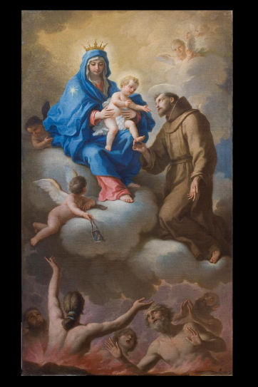 Madonna del Carmelo con San Francesco d'Assisi di Autore sconosciuto