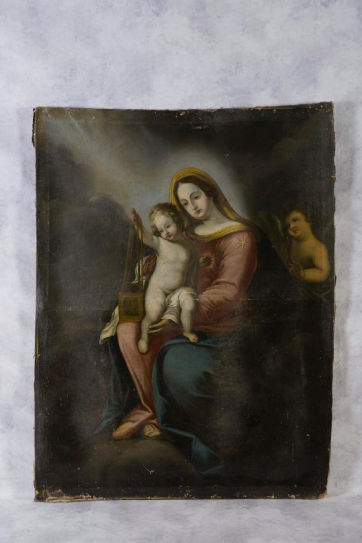 Madonna del Carmelo con putto alato di Autore sconosciuto