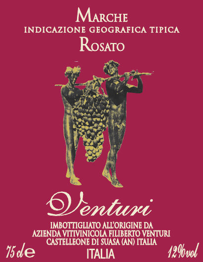 Etichetta "Rosa del Carmine dell'Azienda Venturi