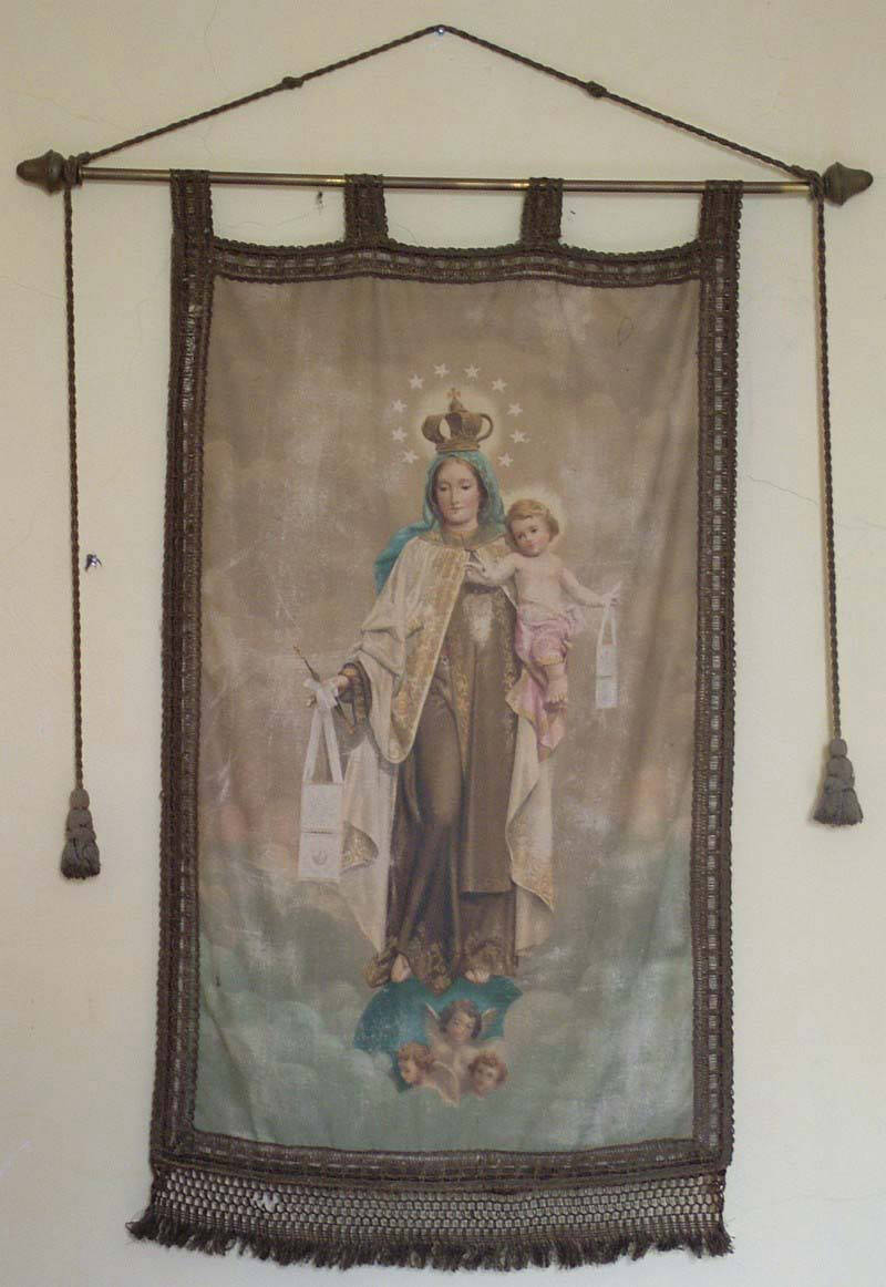 Stendardo processionale con Madonna del Carmelo