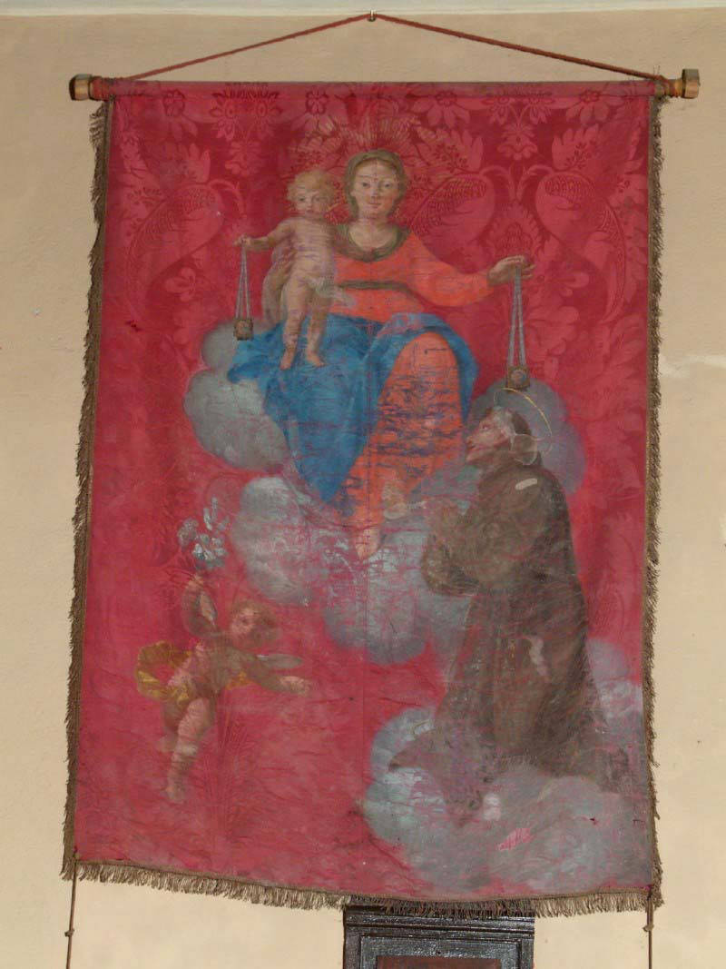 Stendardo processionale con Madonna del Carmelo 